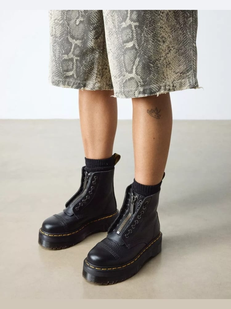 Stivali Dr. Martens Sinclair platform in nappa