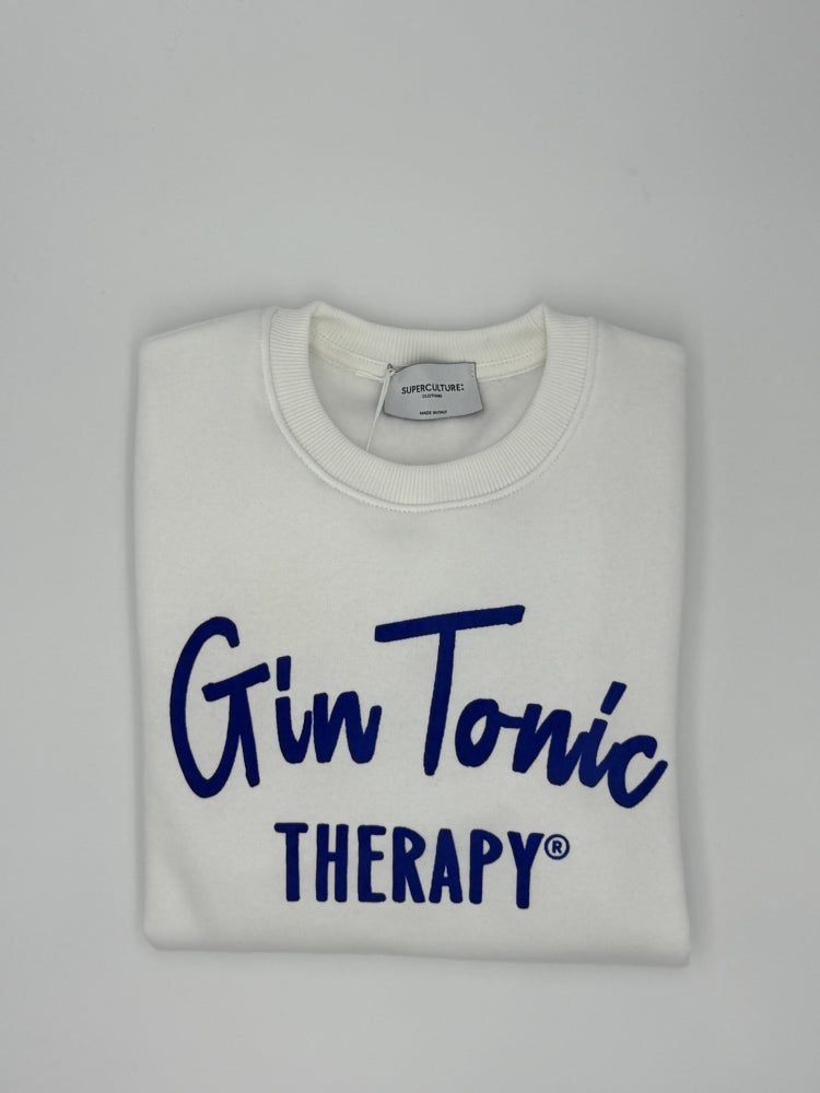 Felpa Superculture con stampa "Gin Tonic Therapy"