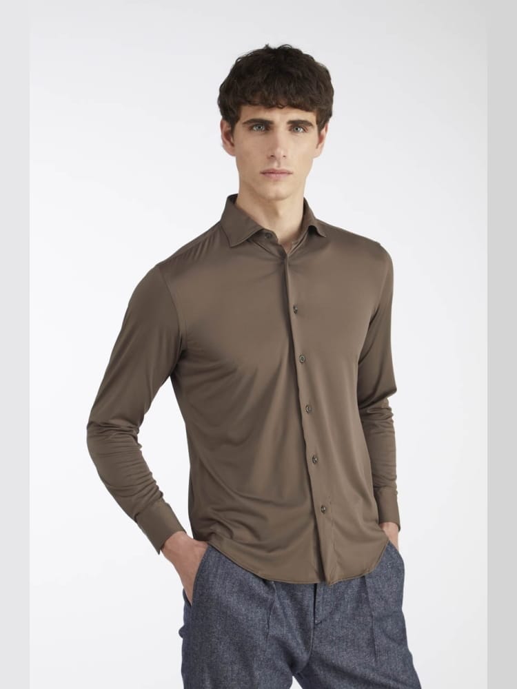 Camicia AT.P.CO Jordan in tessuto tecnico no stiro