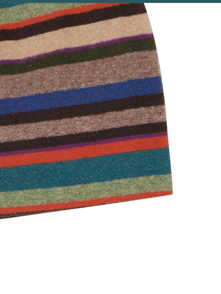 Berretto Gallo calotta in pile a righe