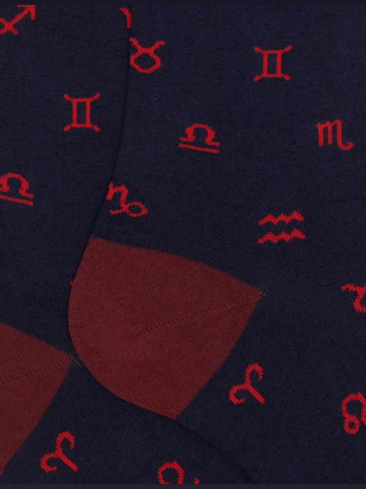 Calze Gallo lunghe fantasia segni zodiacali