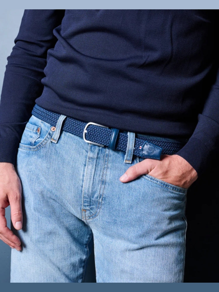 Cintura La Boucle Miami intrecciata monocolore