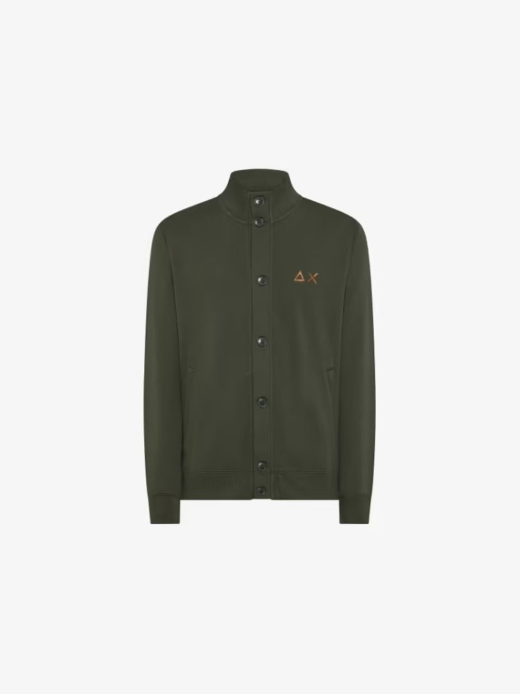 Cardigan Sun68 in felpa con chiusura bottoni