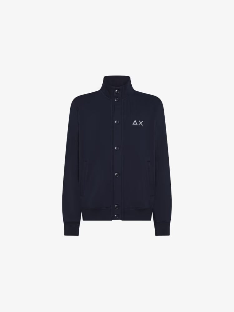 Cardigan Sun68 in felpa con chiusura bottoni