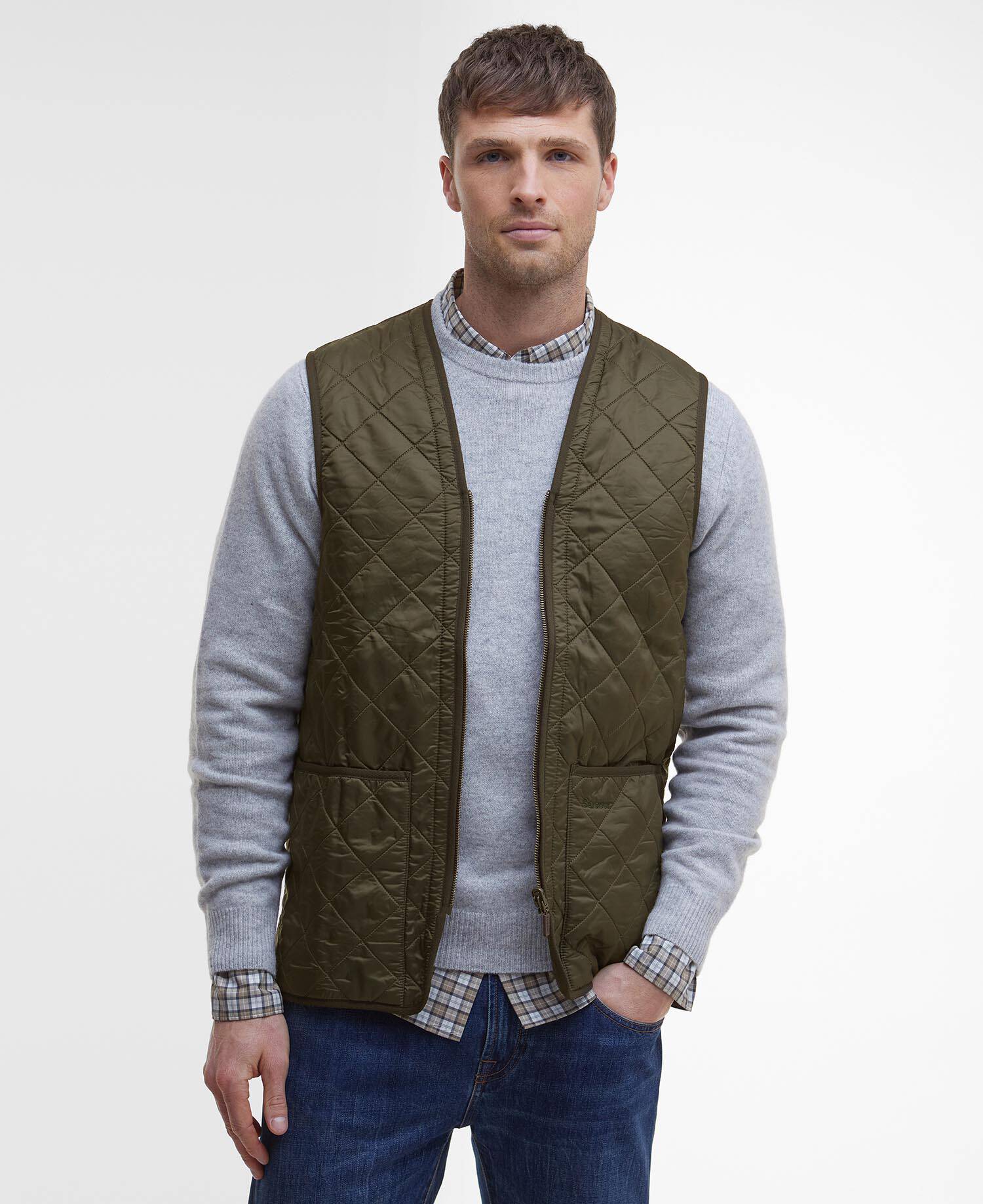 Gilet Barbour Polarquilt trapuntato con zip