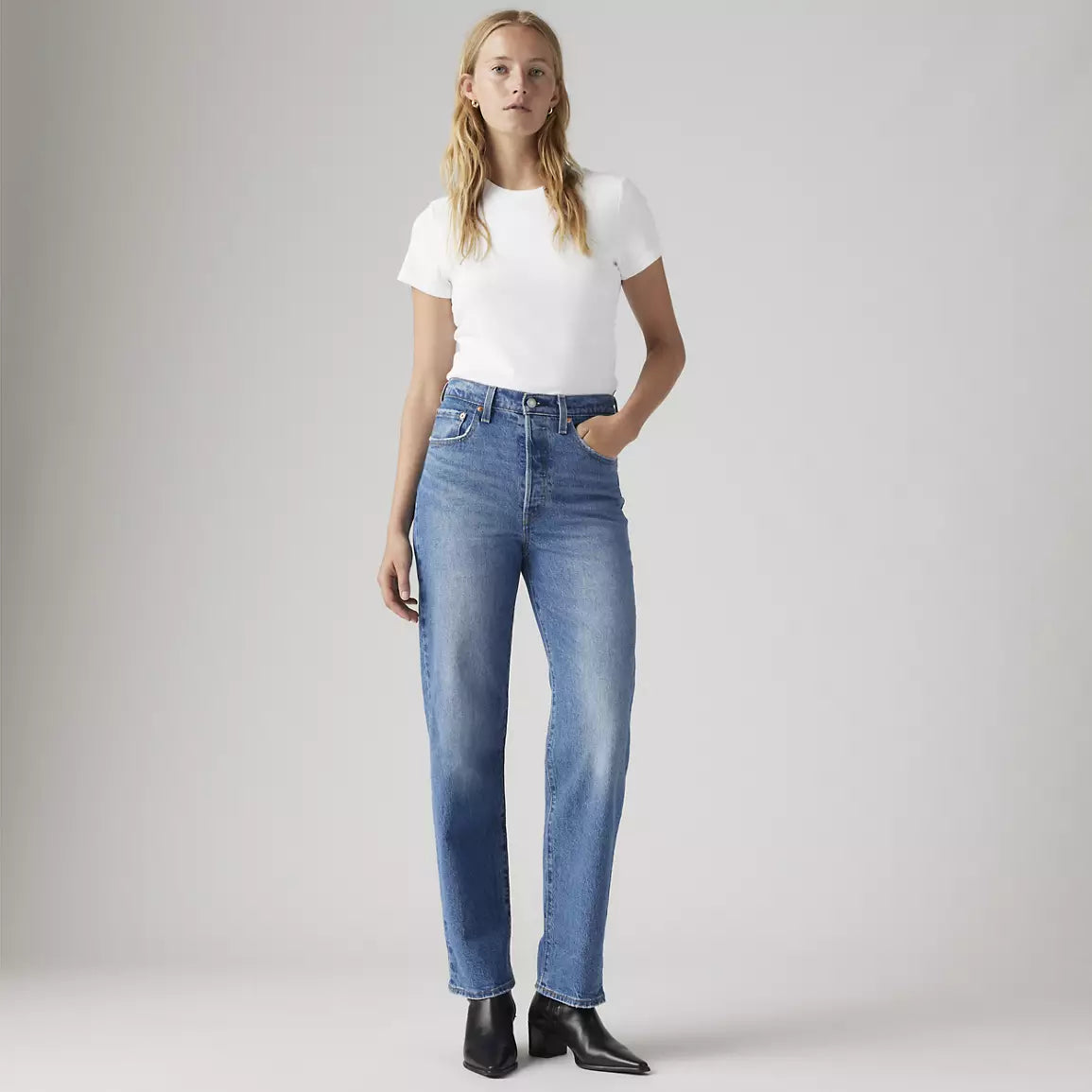 Jeans Levi's Ribcage Straight alla caviglia